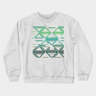 Geometric pattern minimal green and blue Crewneck Sweatshirt